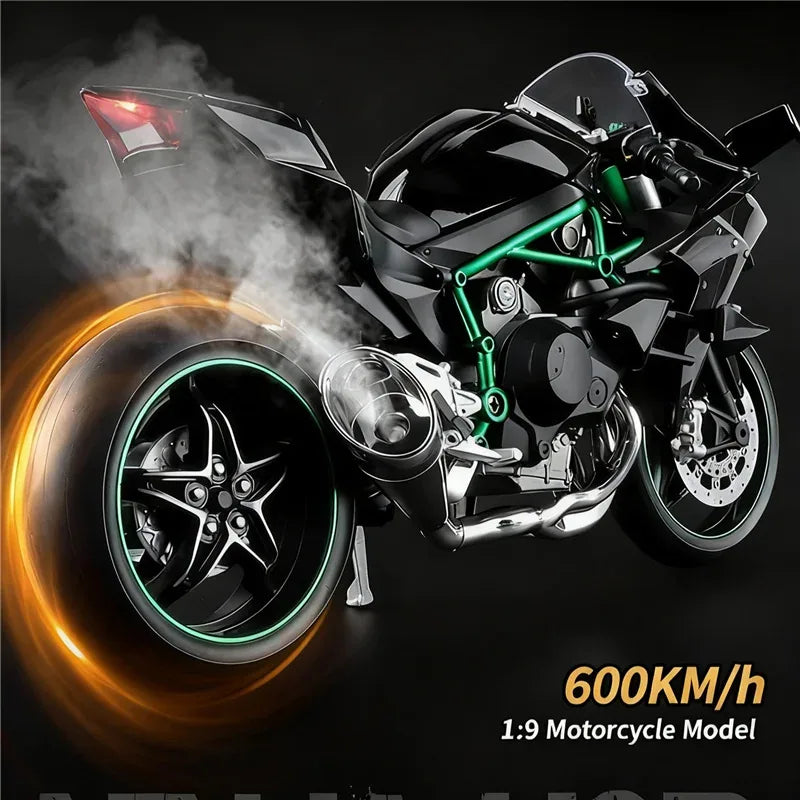 Alloy Sports Motorcycle Model With Spray
