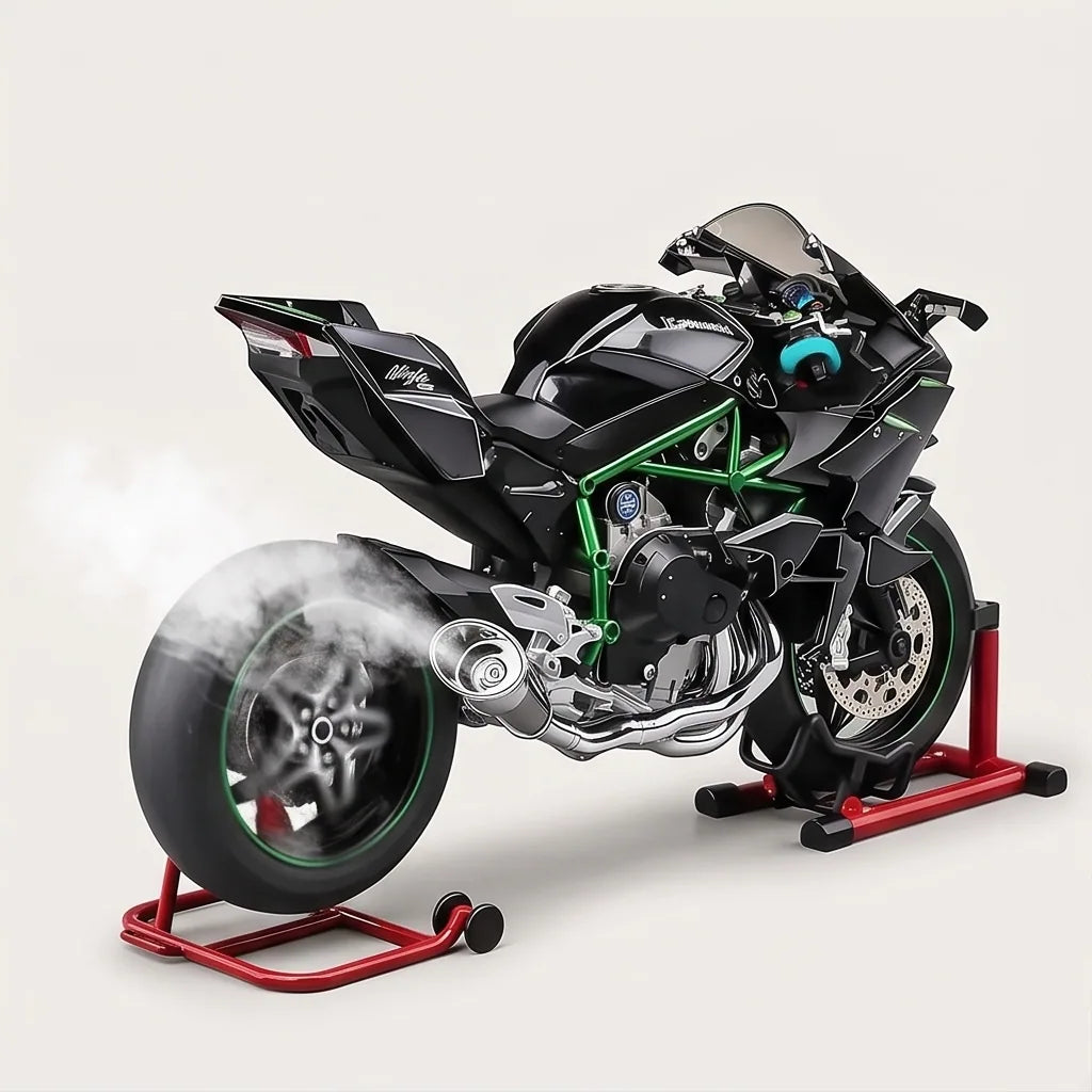 Alloy Sports Motorcycle Model With Spray