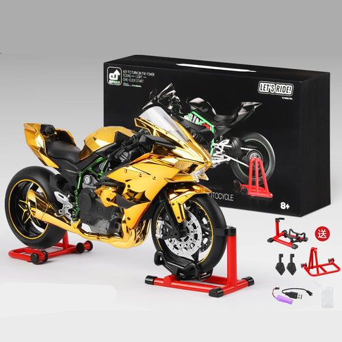 Alloy Sports Motorcycle Model With Spray